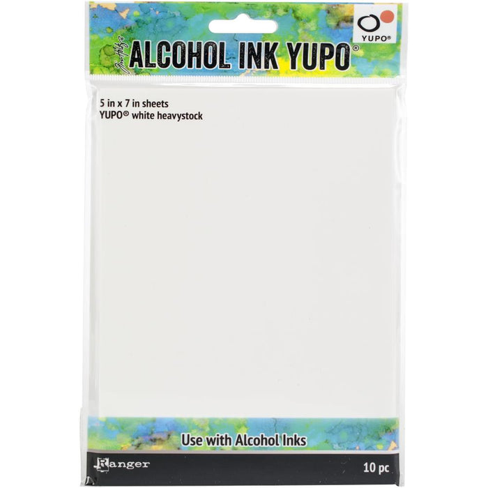Ranger - Tim Holtz Alcohol Ink WHITE YUPO PAPER - 10 Sheets 144LB