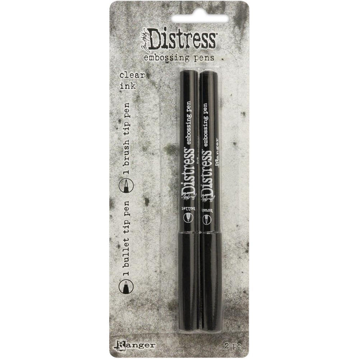 Tim Holtz - Distress EMBOSSING PENS 2pk - Brush and Bullet Tips