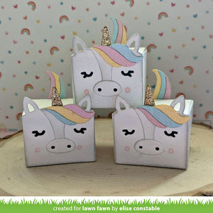 Lawn Fawn - Tiny Gift Box UNICORN and HORSE (Pig, Cow) Add-On Dies Set