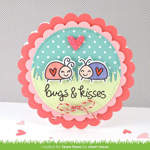 Lawn Fawn - BUGS AND KISSES - Clear STAMPS 17 pc - Hallmark Scrapbook - 4