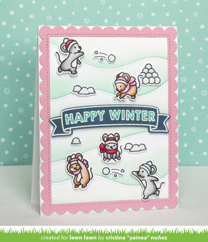 Lawn Fawn - SNOWBALL FIGHT - Stamps Set