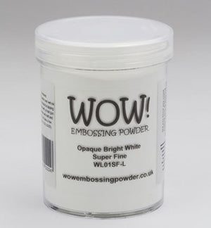 WOW! - OPAQUE BRIGHT WHITE Embossing Powder, Large Jar 160ml (5.33oz)