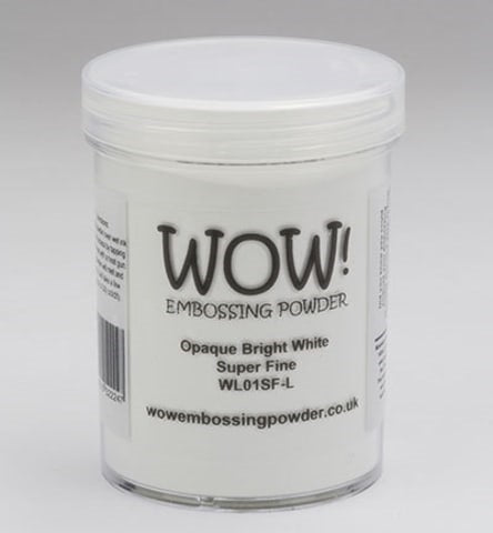 WOW! - OPAQUE BRIGHT WHITE Embossing Powder, Large Jar 160ml (5.33oz)