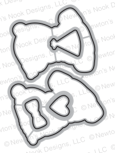 Newton's Nook Designs - PUGS HUGS Die Set - Hallmark Scrapbook - 2