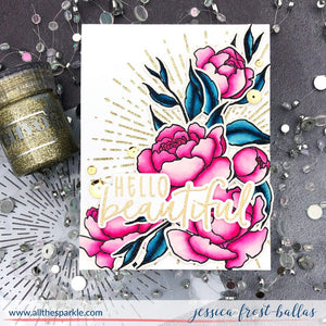 Honey Bee Stamps - RADIANT Background - Stencil