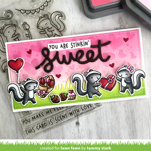 Lawn Fawn - LOTS OF HEARTS BACKGROUND - Lawn Clippings - 2 pc Stencils set