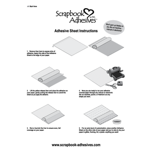 Scrapbook Adhesives - PERMANENT ADHESIVE SHEETS 4x6 inches - 10 sheets