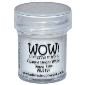 WOW! - Opaque BRIGHT WHITE Embossing Powder Super Fine - Hallmark Scrapbook