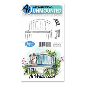 Art Impressions - Watercolor Cling Rubber Stamp Set - BENCH