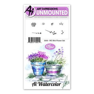 Art Impressions - Cling Rubber Watercolor Stamp Set - MINI FLOWER Set