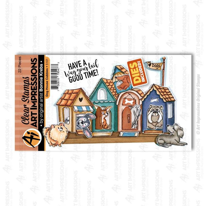 Art Impressions - DOG HOUSE CUBBIES - Stamp and Die Set