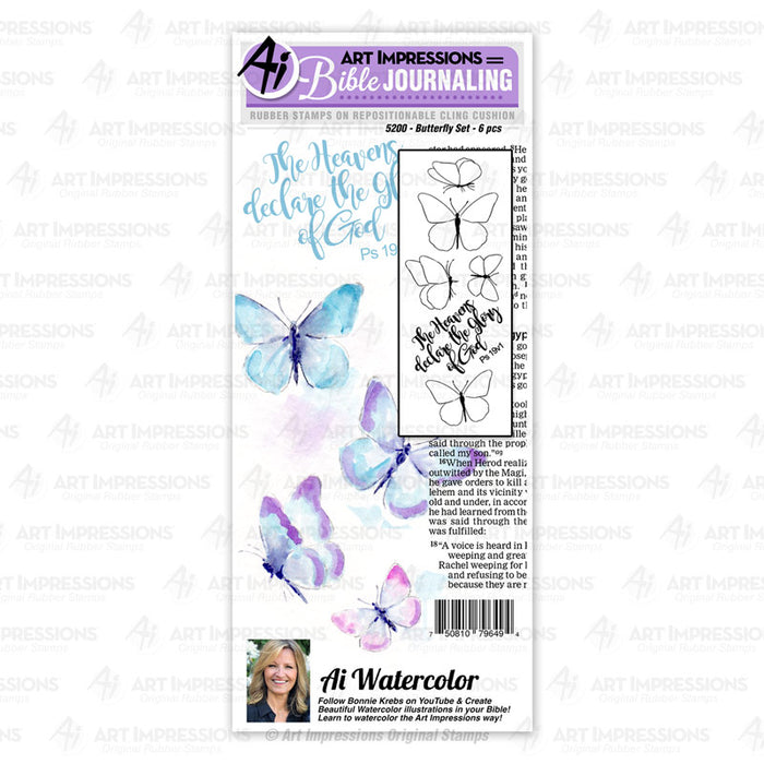 Art Impressions - BUTTERFLY - Stamp Set