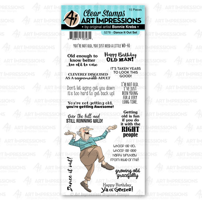 Art Impressions - DANCE IT OUT Lines - Stamp Set