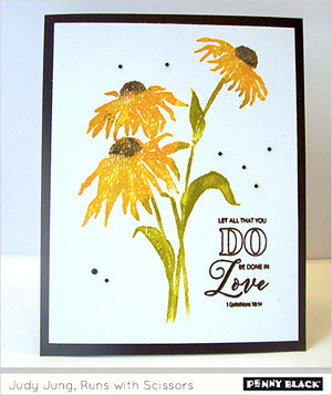 Penny Black - DANCING DAISIES - Cling Rubber Stamp *