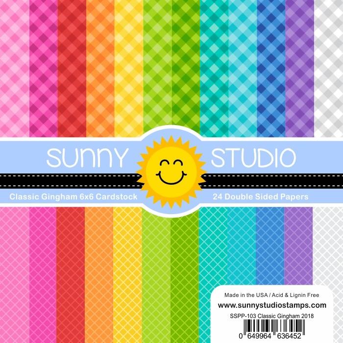 Sunny Studio - CLASSIC GINGHAM - 24 Double Sided Sheets 6x6