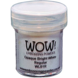 WOW! - Opaque BRIGHT WHITE Embossing Powder Regular - Hallmark Scrapbook