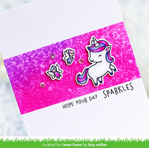 Lawn Fawn - A Little Sparkle Unicorn - Stamp Set