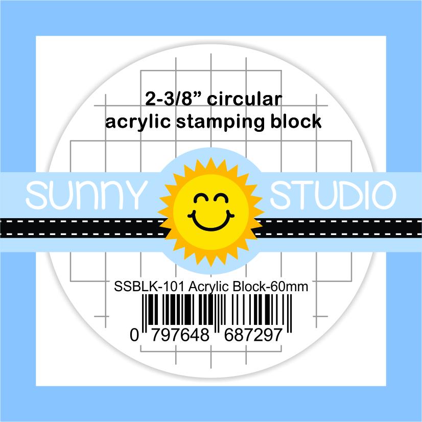 Sunny Studio Stamps 2 inch Round Acrylic Block
