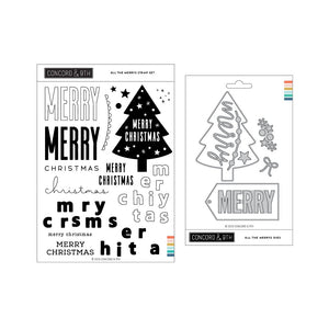 Concord & 9th - ALL THE MERRYS - Stamps & Dies BUNDLE Set
