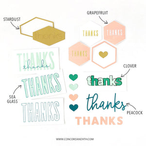 Concord & 9th - ALL THE THANKS - Stamps and Dies BUNDLE Set