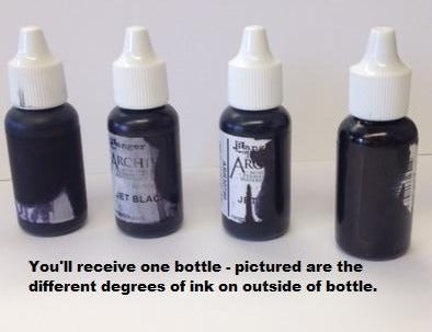 Ranger - Archival Ink  - JET BLACK REINKER - Scratch N Dent - 1 bottle