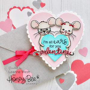 Honey Bee Stamps - SCALLOP HEARTS  - Die Set - 30% OFF!