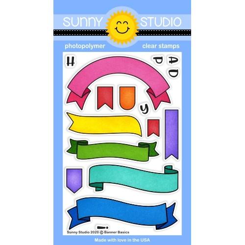 Sunny Studio - BANNER BASICS - Stamp Set