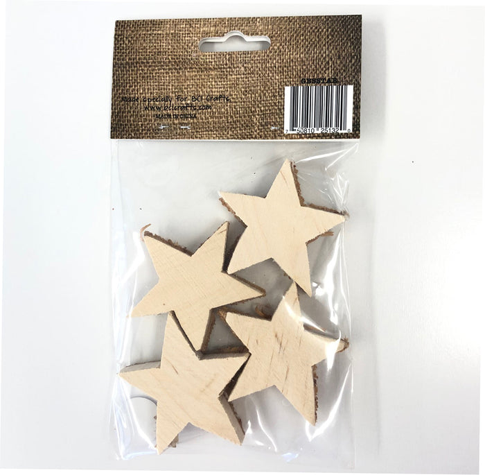 Bark Wood - STAR Shaped - 2" diameter - great for Take a Bough Tree bases!