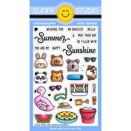 Sunny Studio - BEACH BUDDIES - Stamps set