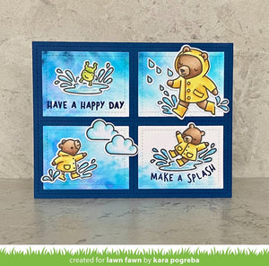 Lawn Fawn - BEARY RAINY DAY - Dies set