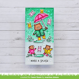 Lawn Fawn - BEARY RAINY DAY - Stamps set