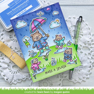 Lawn Fawn - BEARY RAINY DAY - Dies set