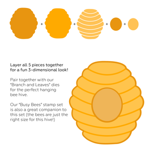 Honey Bee Stamps - LAYERING BEE HIVE - Die Set