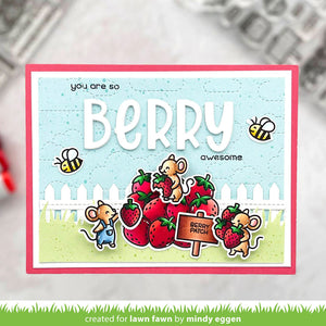 Lawn Fawn - How You Bean? STRAWBERRIES Add-On - Stamps set