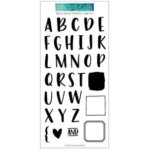 Concord & 9th - BOLD & BRUSHY Clear Stamps Uppercase and Lowercase Alphabets BUNDLE - 20% OFF!