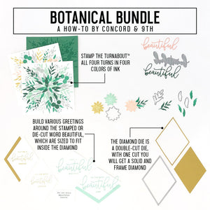 Concord & 9th - BOTANICAL Turnabout - Stamps and Dies BUNDLE Set