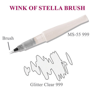 ZIG - Memory System - Wink Of Stella - Glitter Brush Marker - Glitter CLEAR - Hallmark Scrapbook - 5