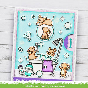 Lawn Fawn - BUBBLE BACKGROUND - Lawn Clippings Stencil