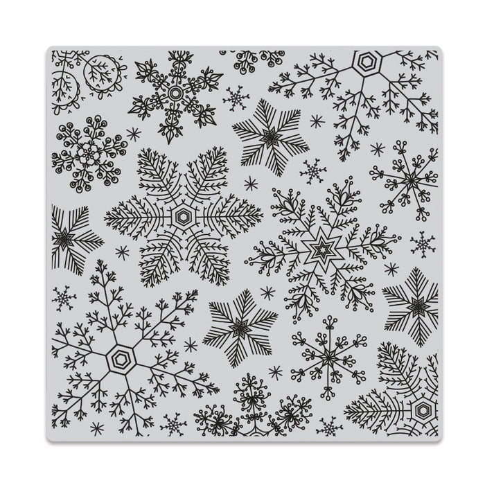 Hero Arts - Rubber Cling Stamp - HAND DRAWN SNOWFLAKES Bold Prints