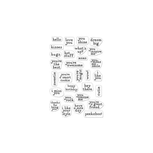 Hero Arts - Hero Greetings MINI MESSAGES - Clear Stamps Set