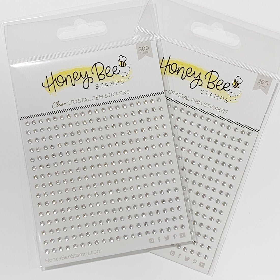 Honey Bee Stamps Crystal Clear Gem Stickers