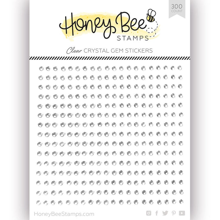 Honey Bee Stamps -CRYSTAL CLEAR Gem Stickers - 300 Count