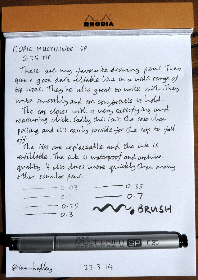Copic - MULTILINER BLACK INK PEN- Brush Medium – Hallmark Scrapbook