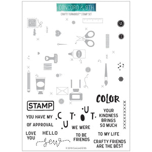 Concord & 9th - CRAFTY TURNABOUT Stamps set