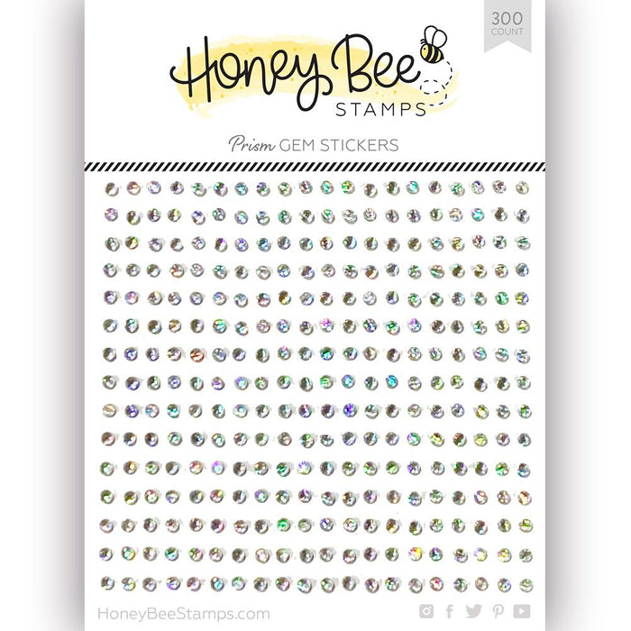 Honey Bee Stamps - CRYSTAL PRISM Gem Stickers - 300 Count