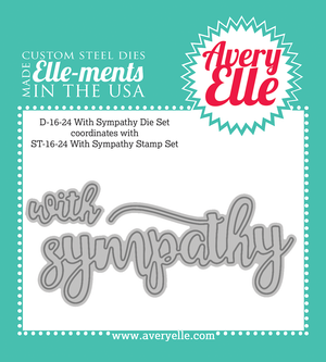 Avery Elle - WITH SYMPATHY Elle-Ments Die Set - 2 pc - Hallmark Scrapbook