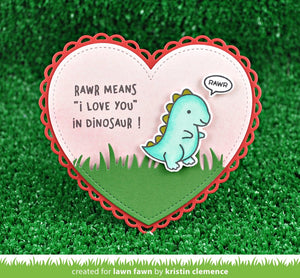 Lawn Fawn - Outside In Stitched HEART Stackables - Lawn Cuts DIES