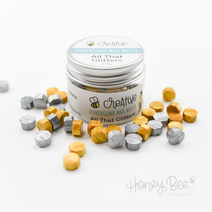 Honey Bee - Honeycomb Wax Melts - ALL THAT GLITTERS Gold and Silver