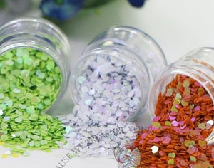 Dress My Crafts - TINY HEART Shaker Sequin Elements Set - 6 colors (8g each)