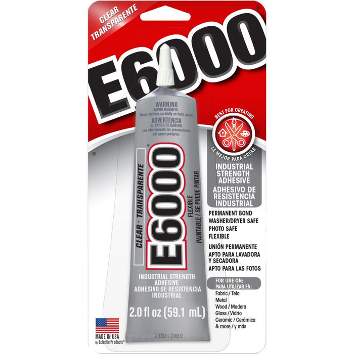E6000 Multi-purpose Adhesive Tube - Clear 2 fl oz.